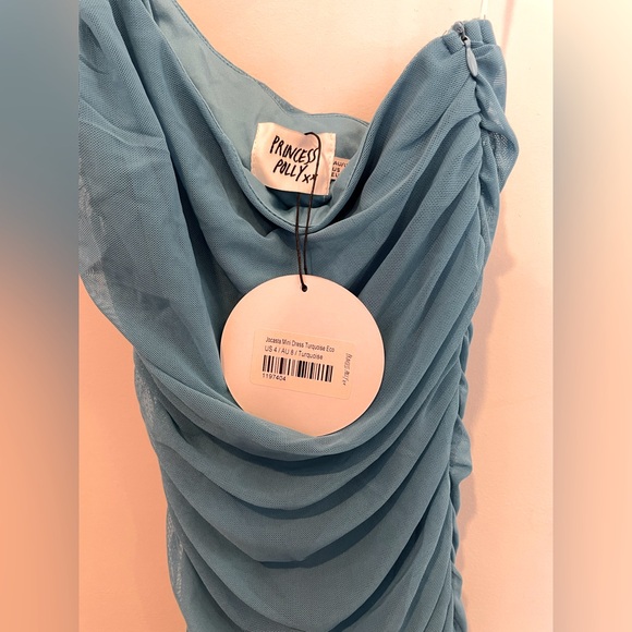 Princess Polly Jocasta Mini Dress Turquoise NWT - Picture 3 of 4